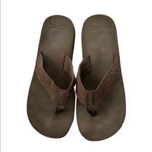 Reef Brown Cushioned Foot Bed Flip Flops